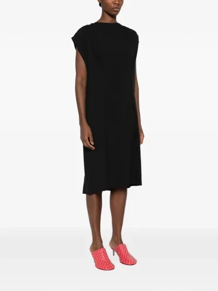 Rochie midi Lanvin cu funde negru
