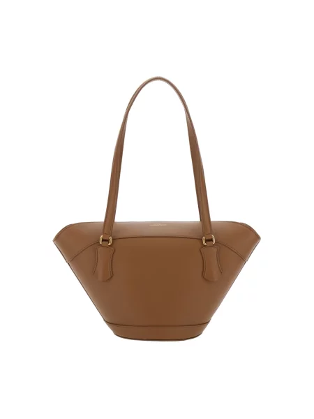 Torebka Dolce And Gabbana skórzana brązowa