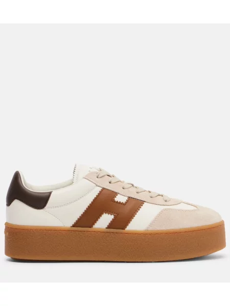 Sneakerși Hogan din piele de căprioară cu platformă