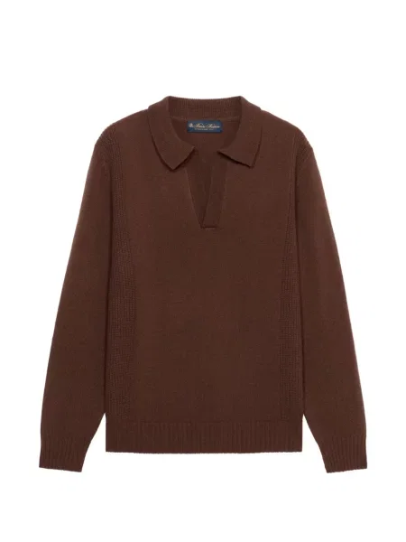 Gulerat pulover Brooks Brothers maro