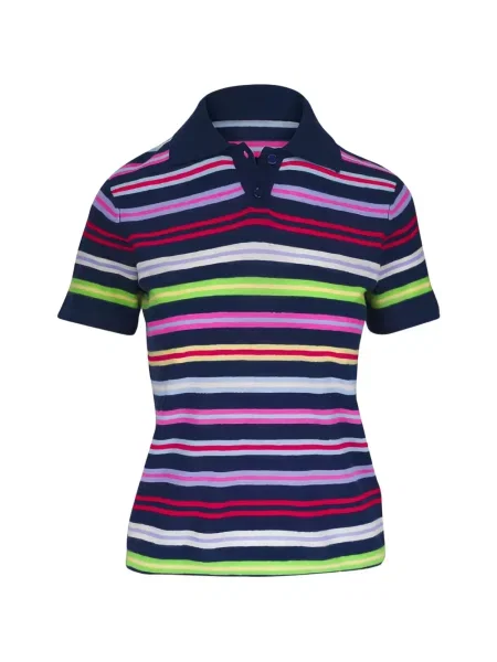Tricou polo Majestic Filatures din cașmir albastru