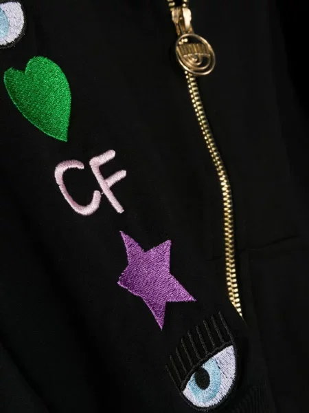 Bluza z kapturem dziecięca Chiara Ferragni czarna
