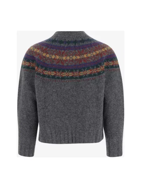 Sweter Howlin wełniany szary