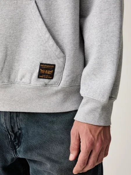 Суичър с качулка Levi's® с качулка сиво