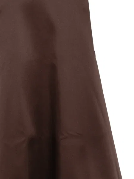 Сатенена миди пола Róhe до коляното кафяво