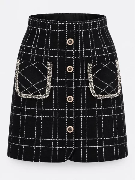 Elegantní mini sukně Ombre černé
