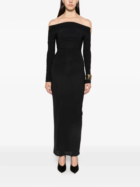 Rochie maxi Amazuìn cu volane negru