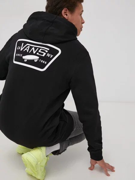 Dukserica Vans za muškarce s kapuljačom crna