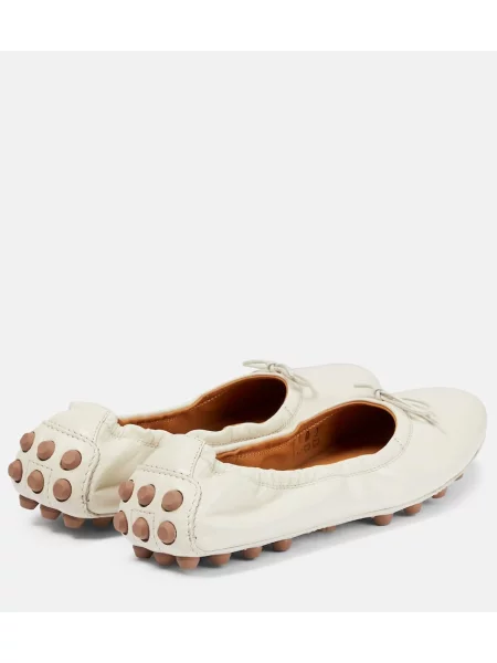Balerini Tod's din piele alb