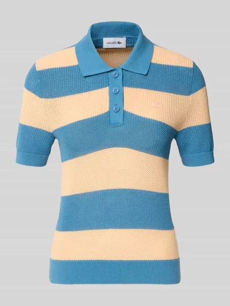 Koszulka polo o kroju regular fit z czystej bawełny Lacoste niebieska