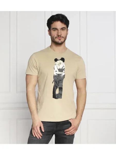 GUESS Tricou POLICE LOVE maro