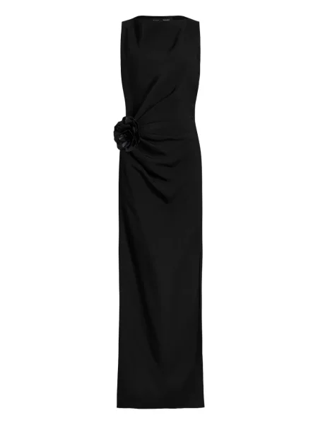 Rochie Proenza Schouler cu model floral drapată de costum negru