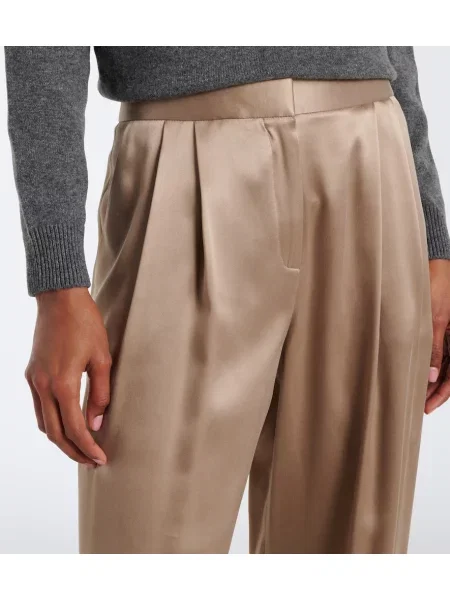 Pantaloni Tom Ford de mătase bej
