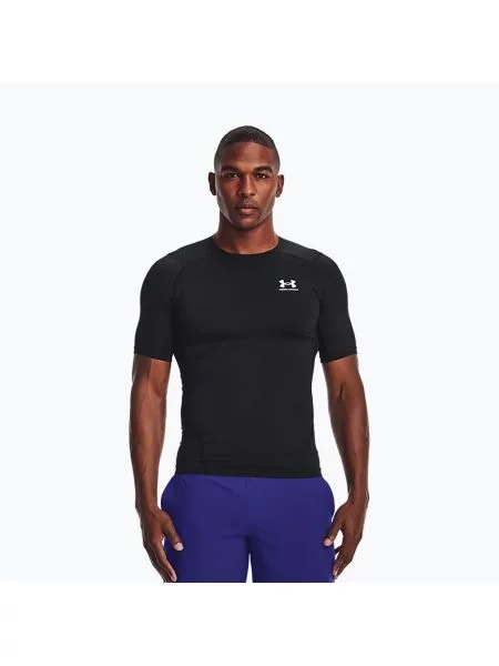 T-shirt Under Armour Hg Armour Comp SS Black/ White M czarna