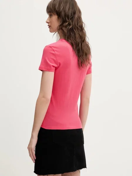 Tommy Jeans Tričko Tonal Linear ružová