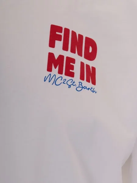 Tricou Mc2 Saint Barth cu imagine alb