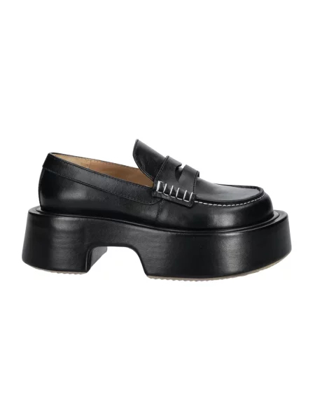 JW Anderson mokasyny skórzane Platform Moccasin na platformie czarny
