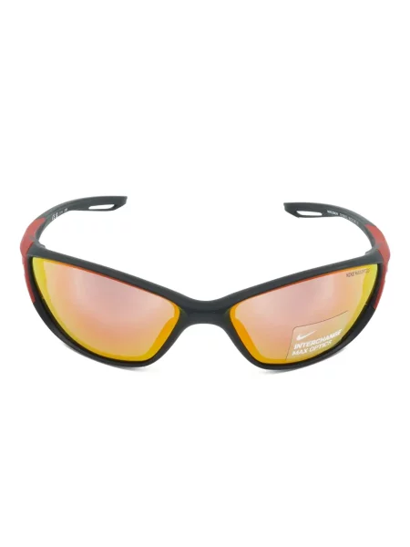 Ochelari de soare Nike cu cordon din jerseu cu imprimeu abstract gri