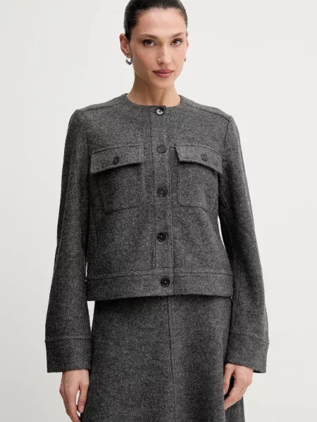 Marc O'Polo jachetă din amestec de lână de tranziție gri