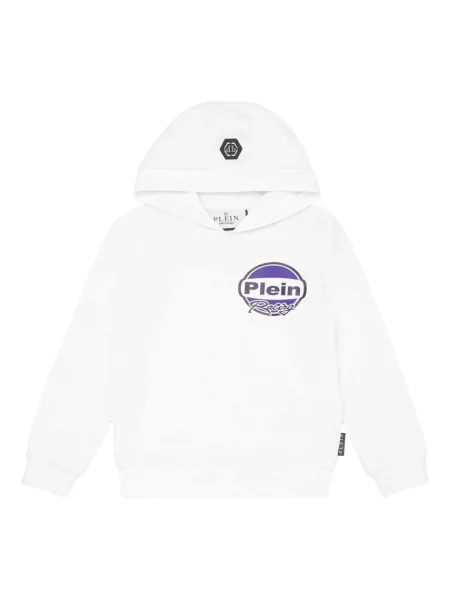 Bluza z kapturem dziecięca Philipp Plein biała