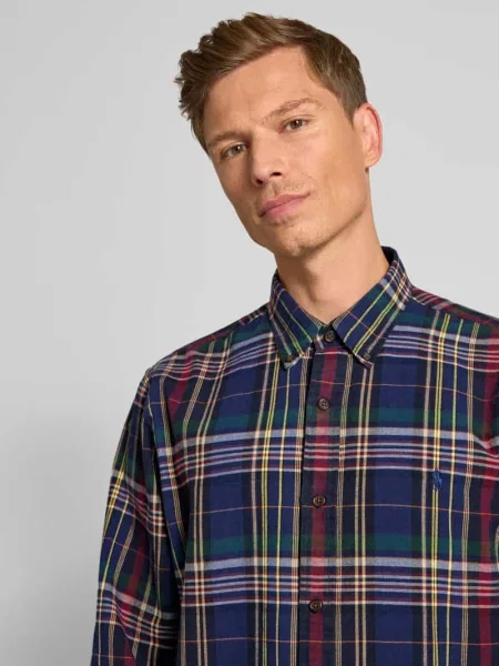 Polo Ralph Lauren Koszule Mężczyzna Wielobarwność L Wzorzysta koszula zapinana na granatowa