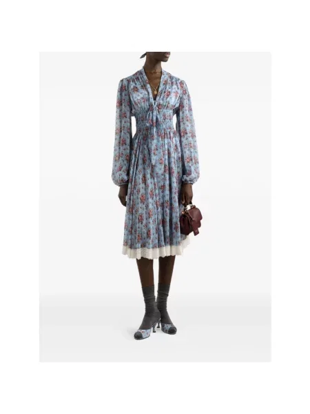 Sukienka koszulowa Dolce And Gabbana niebieska