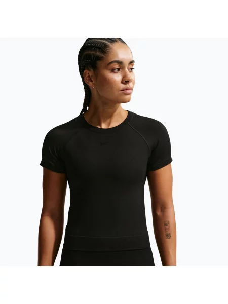Tricou de antrenament pentru femei Nike Pro Seamless Dri-Fit black negru