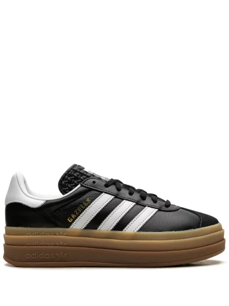 Pruhované široké tenisky Adidas Gazelle zelené