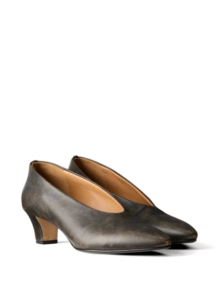 Pantofi cu toc Calvin Klein zdrențuiți negru