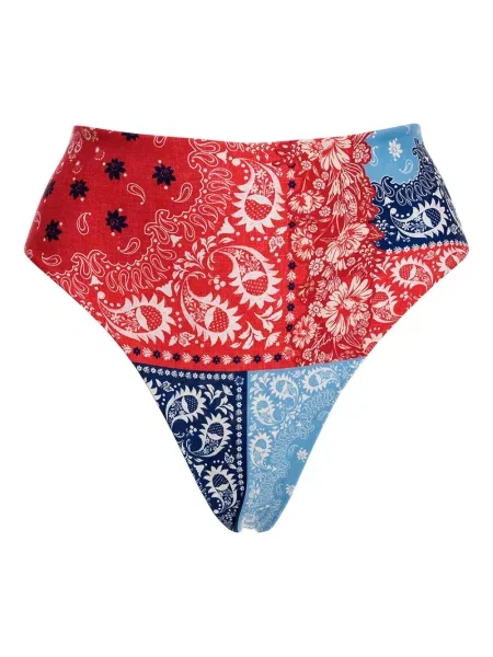 Bikini Agua Bendita z nadrukiem z wzorem paisley niebieski