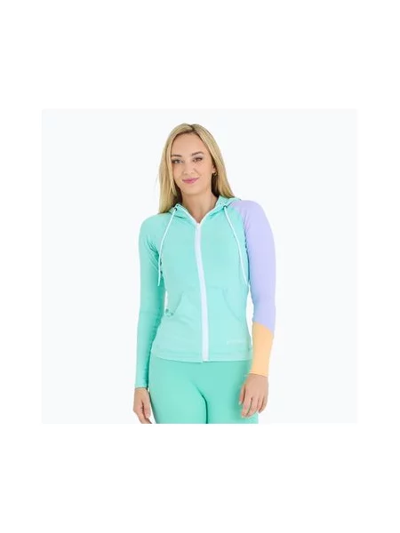 Кофта Jetpilot Pacer Hooded Rashie teal бірюзовий