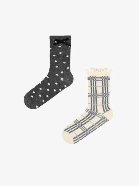 Penti Ponožky PENTI Plaid Lace Kariertes Socken mix barev