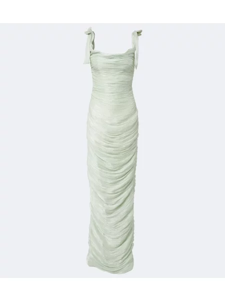 Tafta rochie Marmar Halim verde