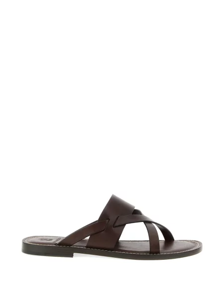 Sandale Brunello Cucinelli din piele maro