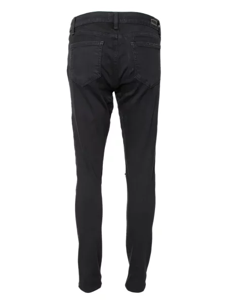 Слаб дънки skinny fit Paige с протрити краища черно