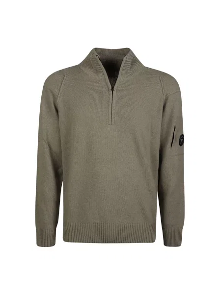 Lniany sweter C.p. Company brązowy