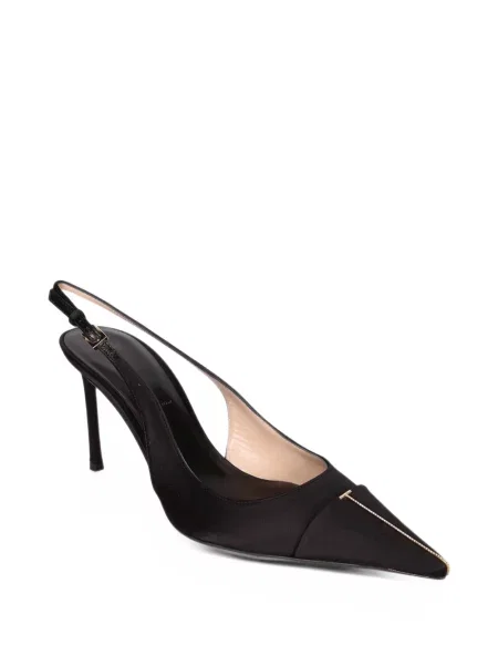 Pantofi cu toc Tom Ford din satin slingback negru