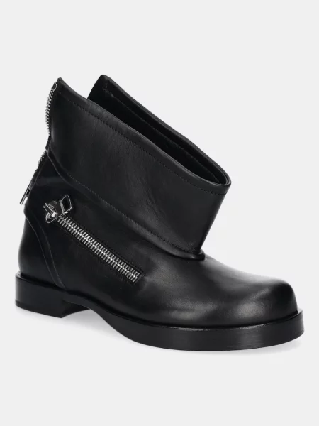 JW Anderson cizme de piele Biker Boot cu plat negru