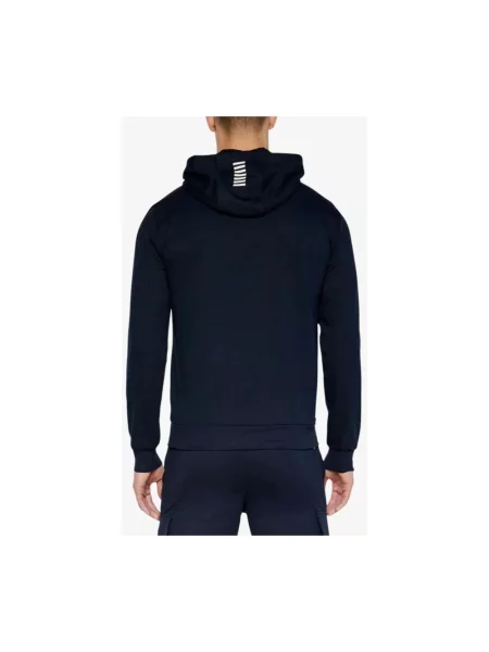 Bluza z kapturem Emporio Armani Ea7 niebieska