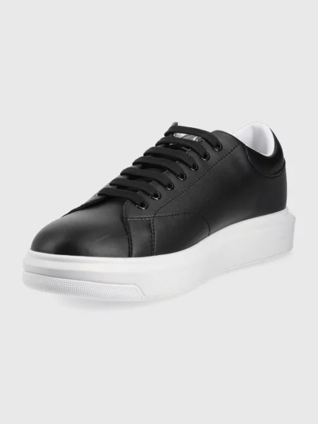Кожаные кроссовки Armani Exchange черные