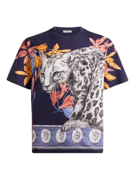 Tricou Etro cu imagine albastru
