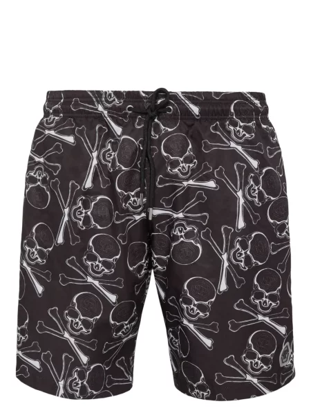 Slip de baie Philipp Plein cu imagine negru