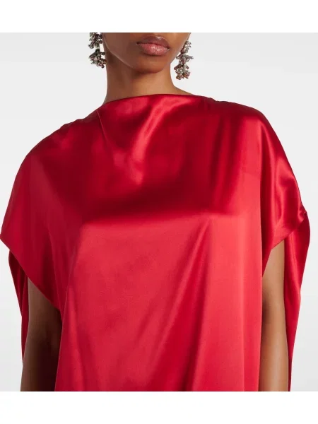 Rochie Dries Van Noten din satin roșu