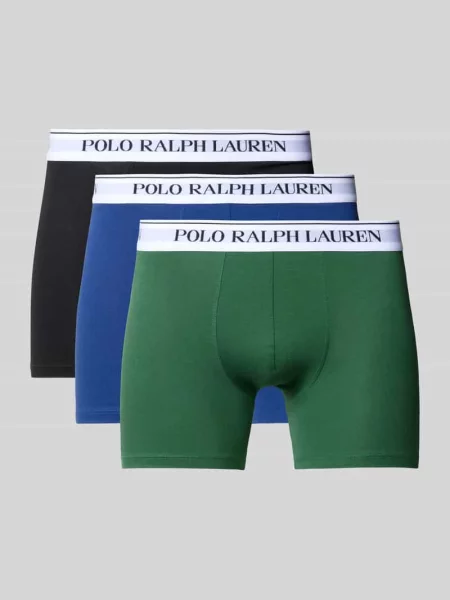 Obcisłe bokserki z mieszanka bawełny w zestaw 3 szt. Polo Ralph Lauren Underwear zielone