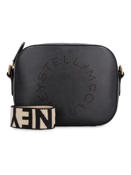 Torebka crossbody Stella Mccartney z logo czarna
