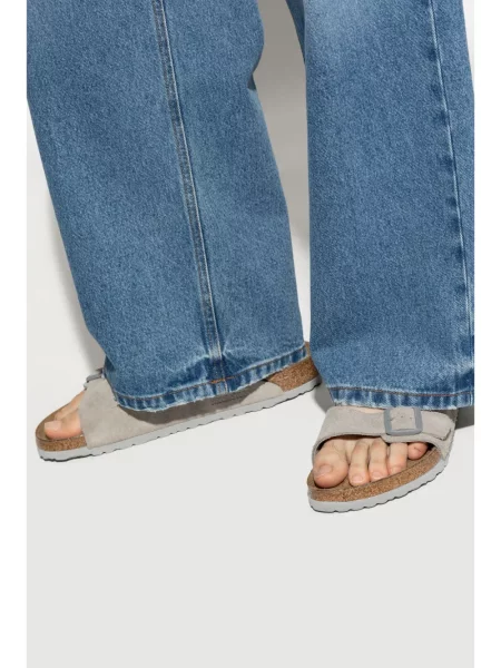 Zomšinės sandalai Birkenstock pilka