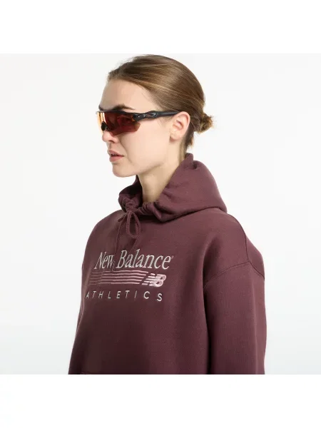 Hanorac cu glugă New Balance din piele