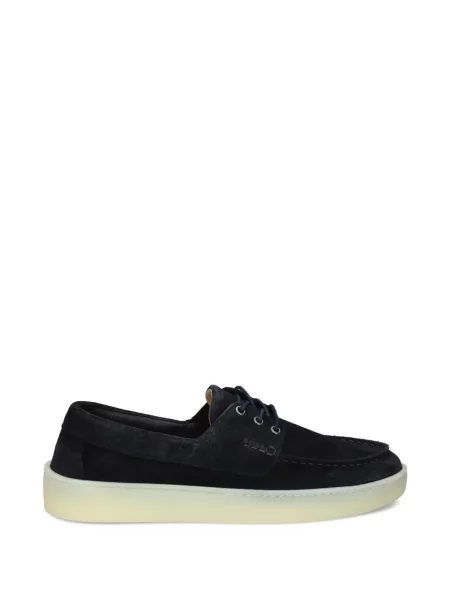 Loafersy Boss zamszowe niebieskie