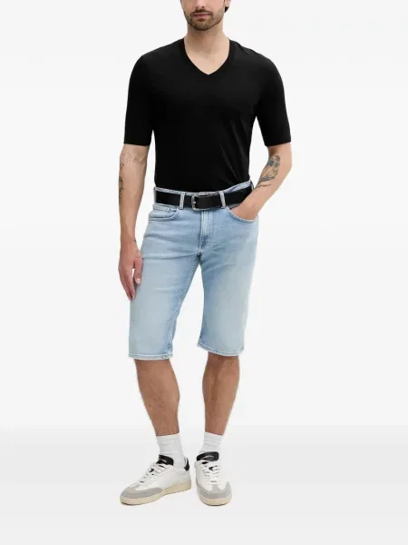 Koszulka Armani Exchange z nadrukiem z dekoltem w serek czarna