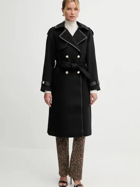 Palton Morgan de lână negru